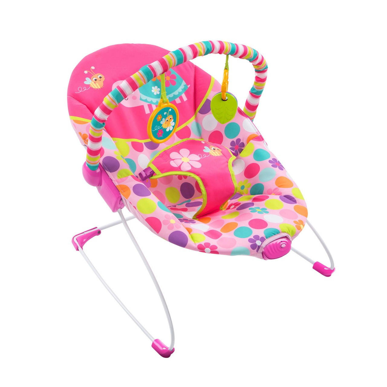 bright starts baby bouncer pink