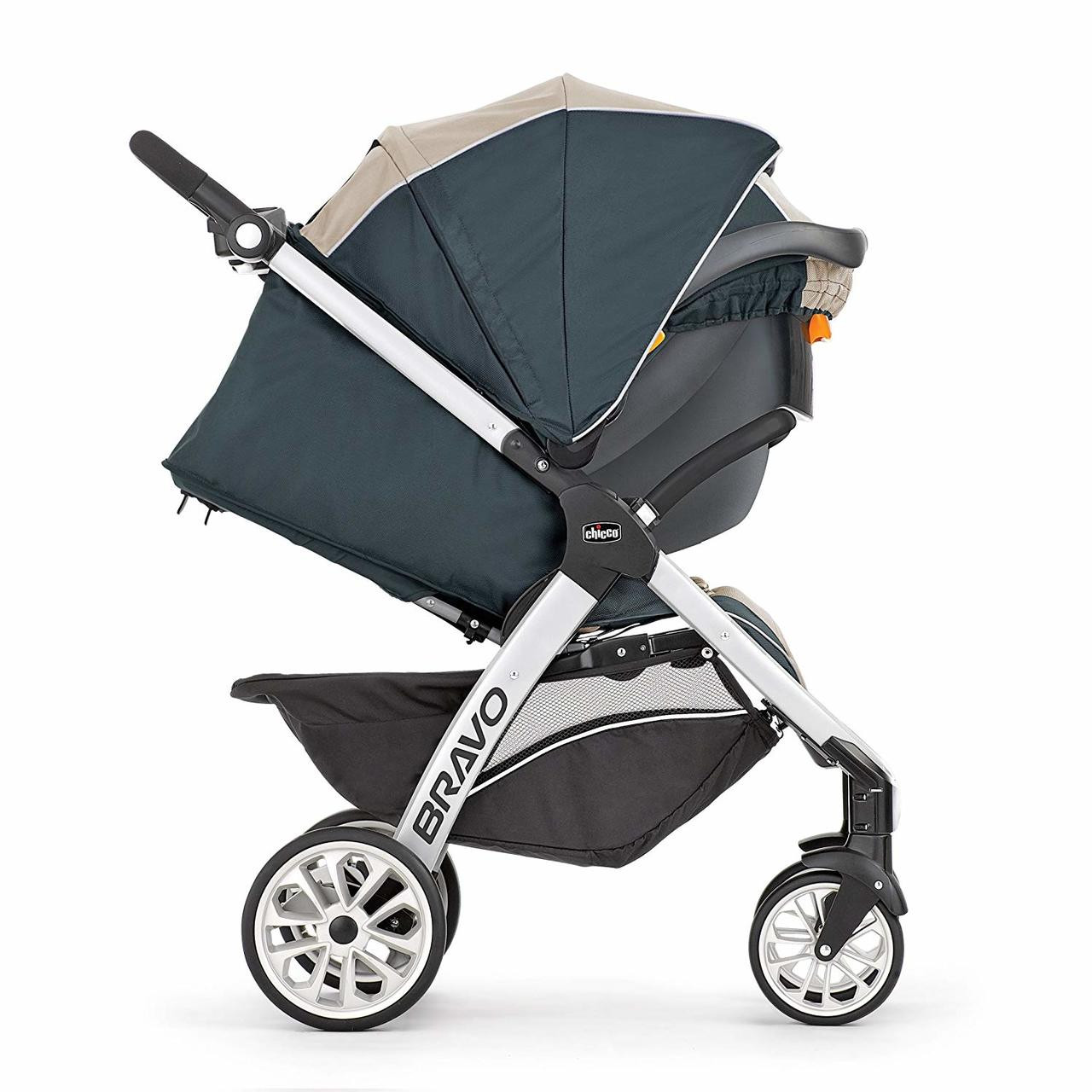 chicco bravo stroller canopy installation