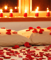 Romantic Rose Petals & Candles