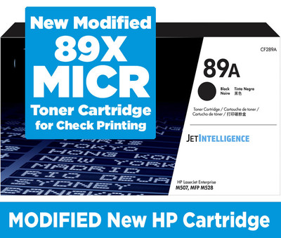 New CF289X MICR (Magnetic) Toner for Check Printing.