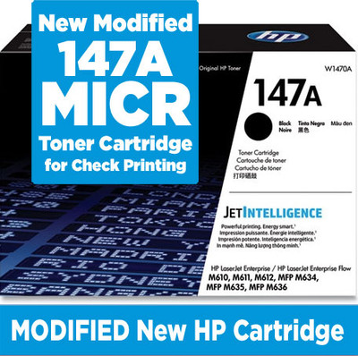 Premium New MICR Toner for HP LaserJet M610, M611, M612 W147A 147A ...