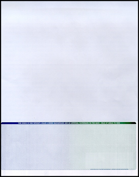 MultiColor Bottom Check Paper (CHKS606)