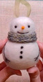 Felted snowman ornament