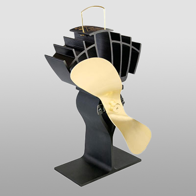 Eco Fan - Black body with gold coloured blade