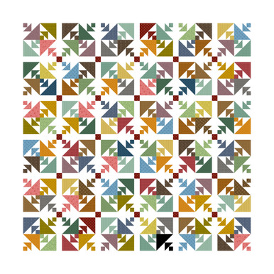 My favorite quilts often start in the scrap bag.  Fairview has a lot of visual movement, secondary design elements, and interesting techniques.