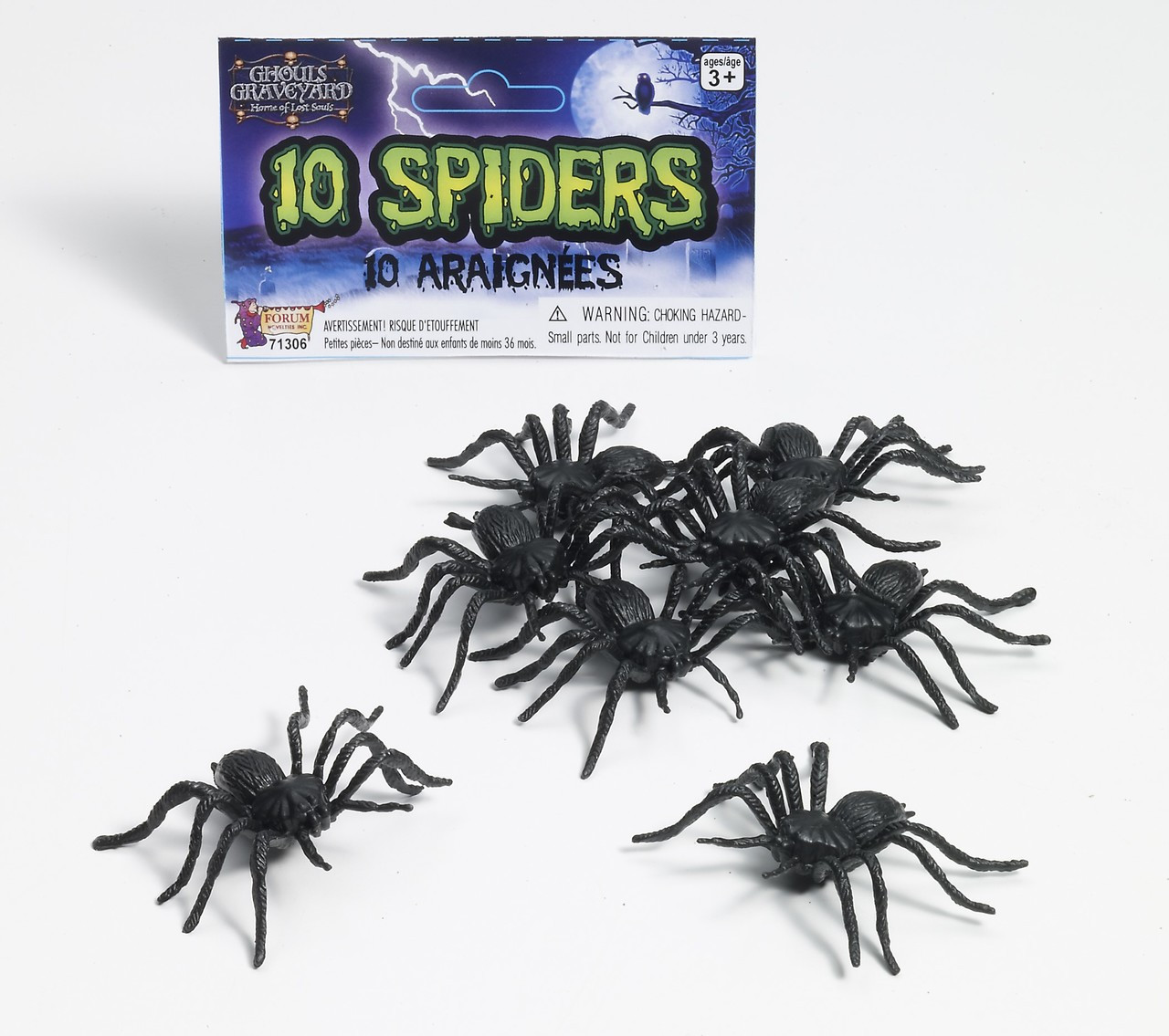 Buy plastic spiders,black plastic 