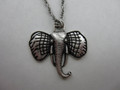 Antique Silver Elephant Necklace 18" "CLOSEOUT"