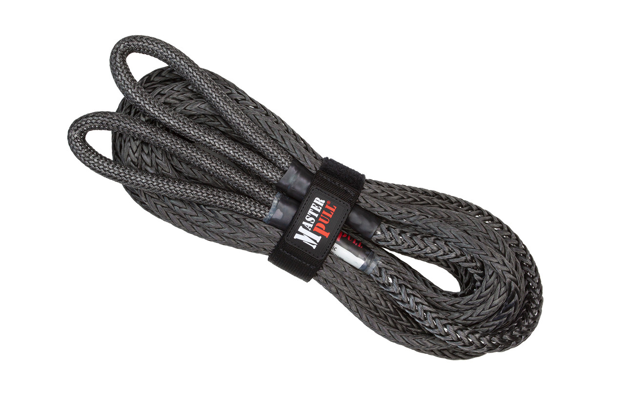US Made AMSTEEL Blue Winch Rope 3/16 inch x 50 ft Black (5,400 lb Strength)  (Off-Road Vehicle Recovery)