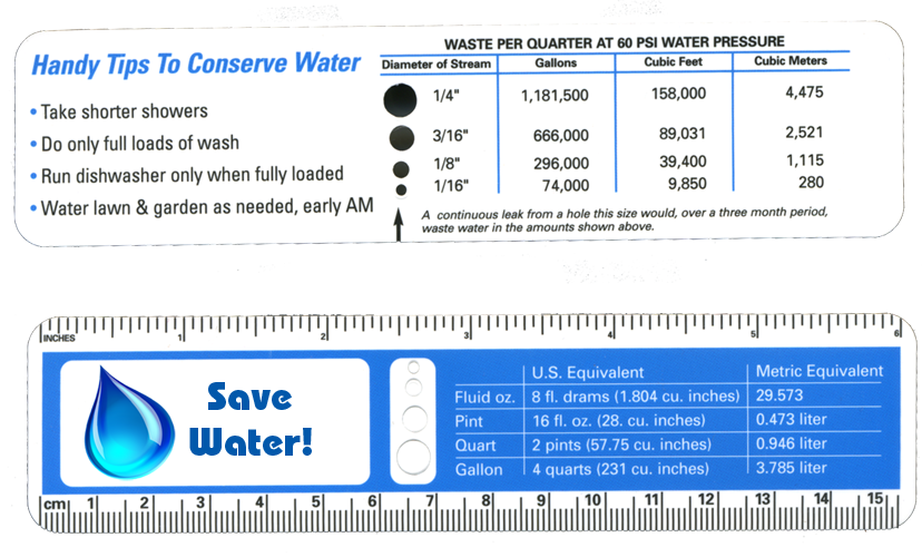 Water Ruler Educational Item - perfect for Earth Day! 