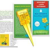The kit includes a 6 page, color booklet full of useful lawn watering conservation tips, practical and easy to follow advice that will make a real difference on our water use.