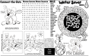 Place mat Splash the Water Dog - Kids Activity Sheet
