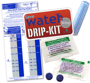 Flow Drip Kit -  Gauge Water Measuring Vial & Toilet Tank Leak Detecting Tablets & Faucet Flow Gauge Bag