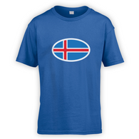 Iceland Flag Kids T-Shirt