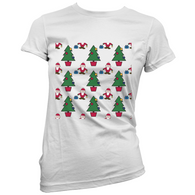 Santa Tree Womans T-Shirt