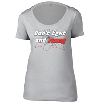 Dont Text and Swing Womens Scoop Neck T-Shirt