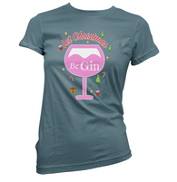 Let Christmas Be Gin Womens T-Shirt