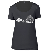 Burnout Clouds Womens Scoop Neck T-Shirt