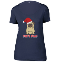 Santa Paws Womens Scoop Neck T-Shirt