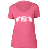 Mega Schrute Desk Womens Scoop Neck T-Shirt