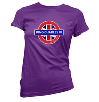 King Charles III Flag Womens T-Shirt