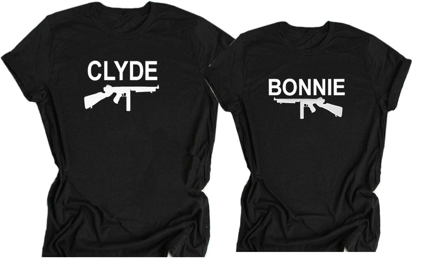 Bonnie and Clyde T Shirt Set