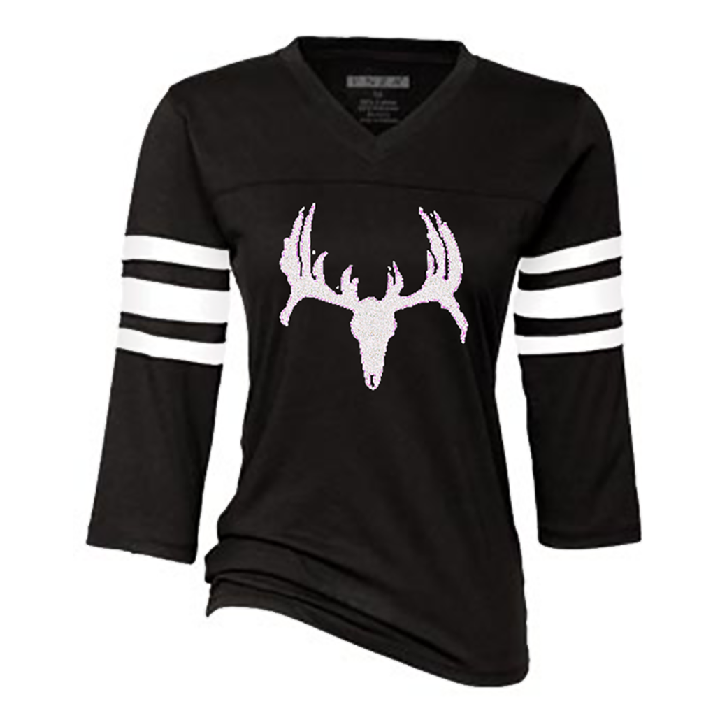Country Girl Deer Skull Sports T Shirts