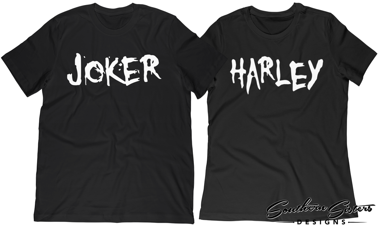 The Joker and Harley Matching Couples Shirts