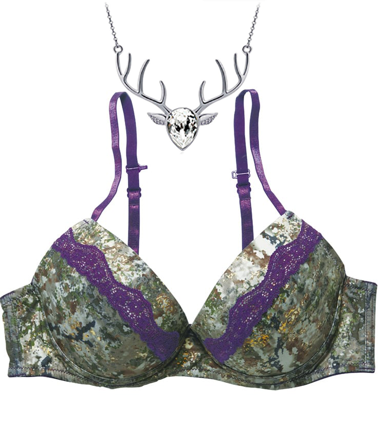 Click Here For The Purple Lace Camo Bra and Necklace Set