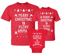 Family Merry Christmas Ya Filthy Animal Shirt