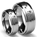 His buck and her doe couples ring set