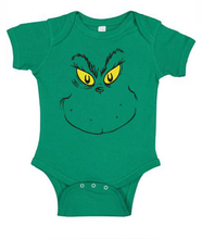 Grinch Baby Onesie for Christmas and more like Halloween