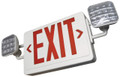 All LED Combo Exit Emergency Light - Battery-Backup - Red