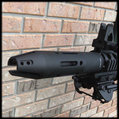 Angled Ported Slotted Muzzle Brake Style Barrel Shroud AR 15 - Kineti-Tech