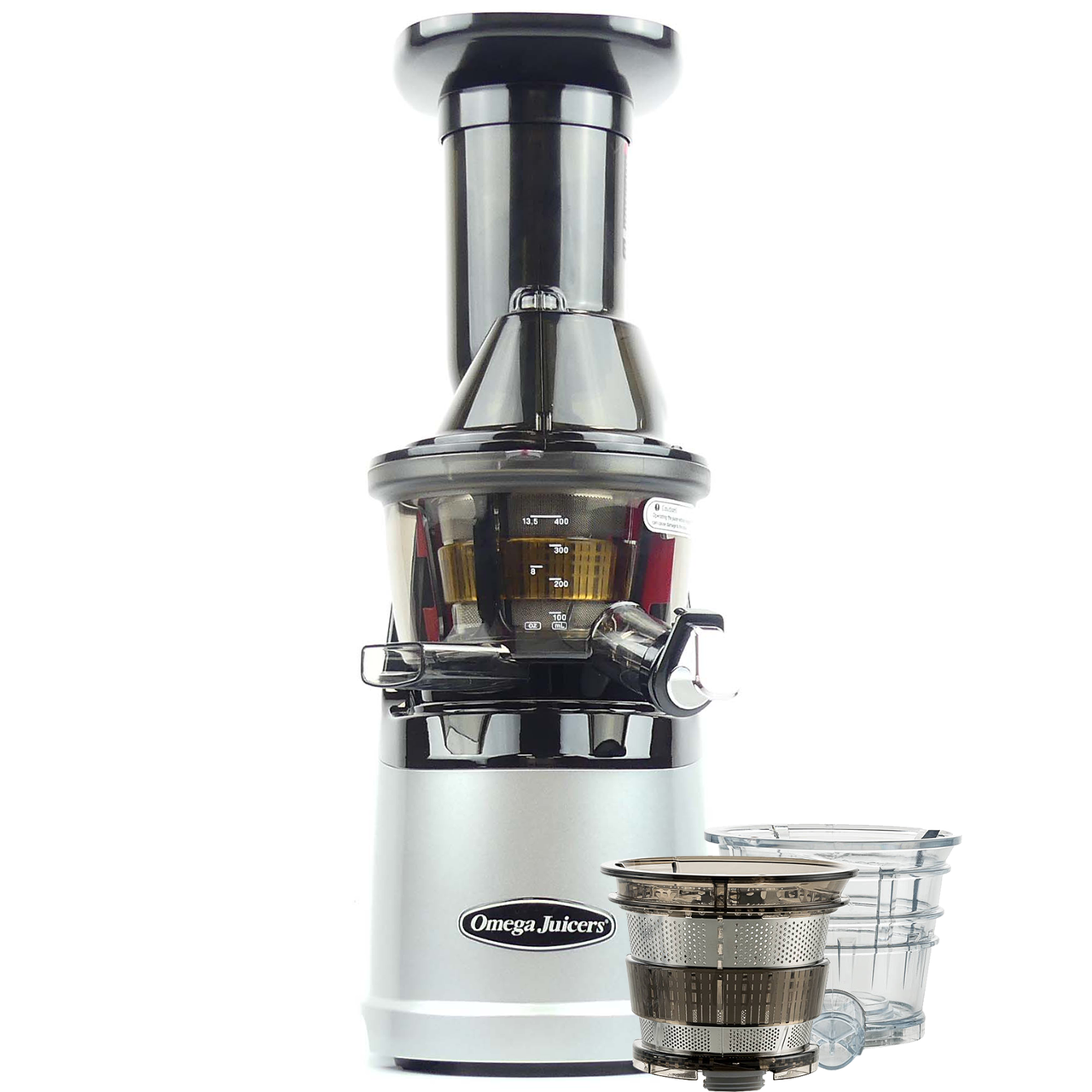 Omega MMV702S Mega Mouth Slow Juicer With Accessories in Silver