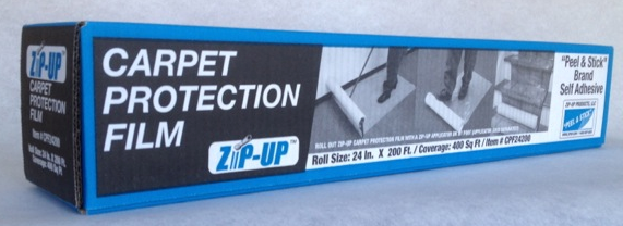 Carpet Protection Film 36 x 200' roll. Made in The USA! Easy Unwind, Clean  Removal, Strongest and Most Durable Carpet Protector. Clear, Self-Adhesive