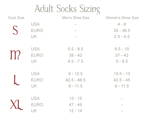 Alpaca Socks Sizing & Sock Size Chart | Sun Valley Alpaca Co.