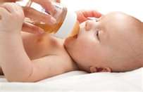 Baby with bottle