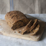 Sprouted grain bread made from whole, live grains