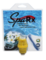 Spa Rx for small hot tubs or fountains to 400 gallons.  Only the initial order comes with retail packaging; following orders are shipped without it to reduce waste