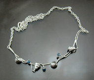 Nine50 Blue Agate Silver Necklace