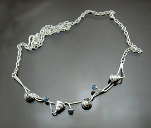 Nine50 Blue Agate Silver Necklace