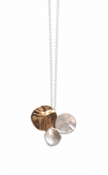 Sun/Moon Eclipse Necklace 18k Gold & Silver