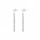 Handmade 950 Peruvian silver bar drop earrings with long cylindrical silver drops / Nine50