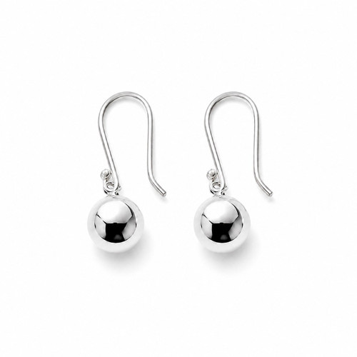 Handmade 950 Peruvian silver ball drop earrings by Nine50 Silver Australia