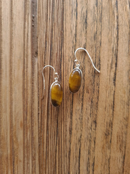 Tigers Eye Small Drop Earrings