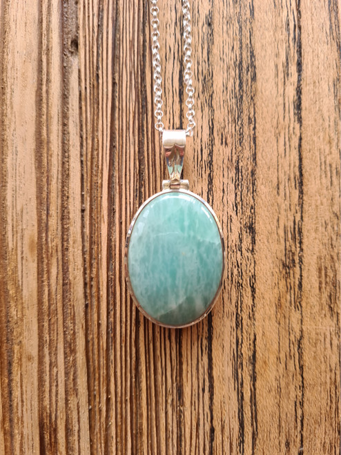 Amazonite Oval Pendant