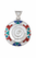 Nine50 Silver Spiral Pendant with Stone & Shell Inlay