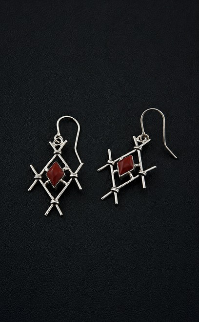Nine50 Silver Abstract Earrings