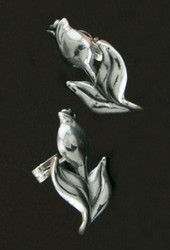 Nine50 Silver Tulip Earrings