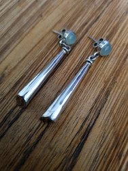 950 Silver & Chalcedony Shell Earrings